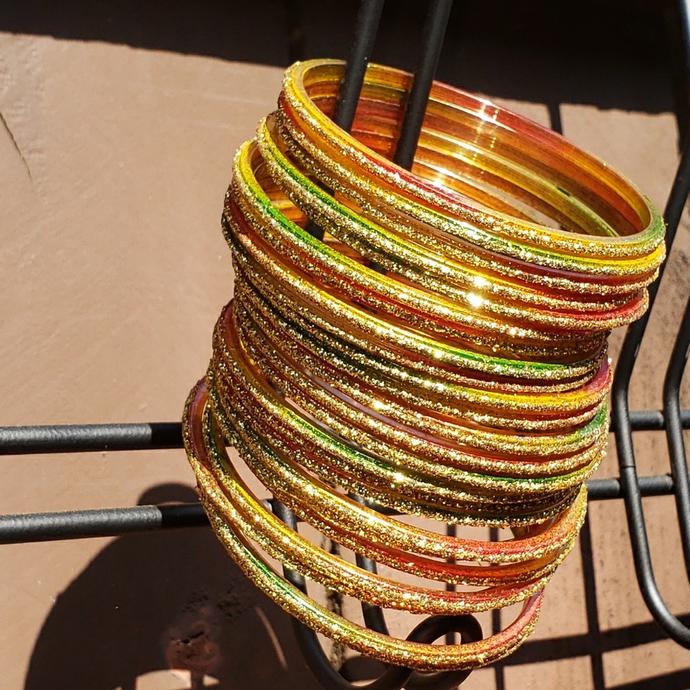 Set of 24 Sparkle Bangle Bracelets